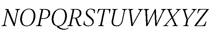 IvyJournal Light Italic Font UPPERCASE