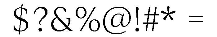 IvyJournal Light Font OTHER CHARS