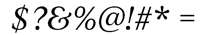 IvyJournal Regular Italic Font OTHER CHARS