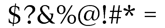 IvyJournal Regular Font OTHER CHARS
