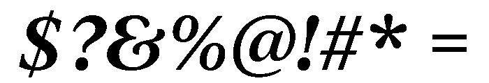 IvyJournal Semi Bold Italic Font OTHER CHARS