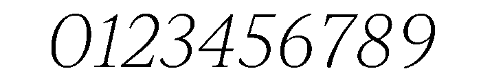 IvyJournal Thin Italic Font OTHER CHARS
