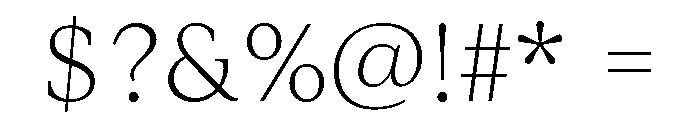 IvyJournal Thin Font OTHER CHARS