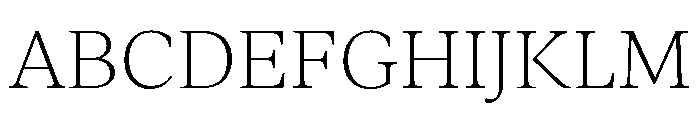 IvyJournal Thin Font UPPERCASE