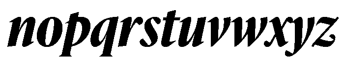 IvyMazarin Big Bold Italic Font LOWERCASE