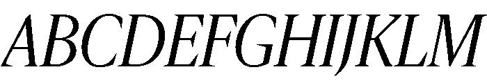 IvyMazarin Big Light Italic Font UPPERCASE