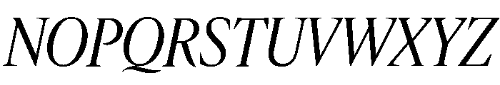 IvyMazarin Big Light Italic Font UPPERCASE