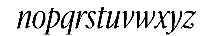 IvyMazarin Big Light Italic Font LOWERCASE