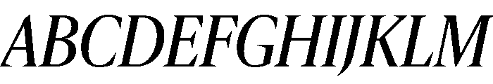 IvyMazarin Big Regular Italic Font UPPERCASE