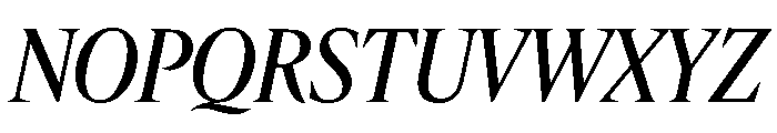 IvyMazarin Big Regular Italic Font UPPERCASE
