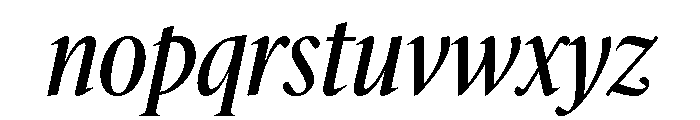 IvyMazarin Big Regular Italic Font LOWERCASE