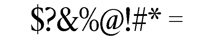 IvyMazarin Big Regular Font OTHER CHARS