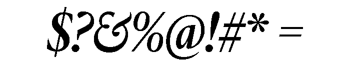 IvyMazarin Big Semi Bold Italic Font OTHER CHARS