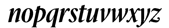 IvyMazarin Big Semi Bold Italic Font LOWERCASE