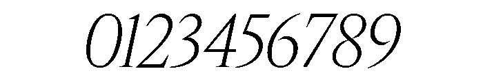 IvyMazarin Big Thin Italic Font OTHER CHARS