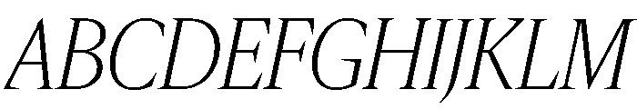 IvyMazarin Big Thin Italic Font UPPERCASE
