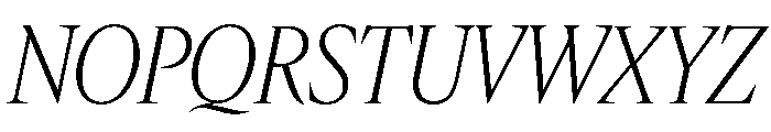 IvyMazarin Big Thin Italic Font UPPERCASE
