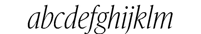 IvyMazarin Big Thin Italic FONT