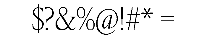 IvyMazarin Big Thin Font OTHER CHARS