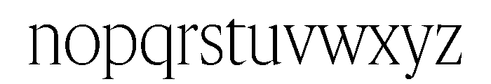 IvyMazarin Big Thin Font LOWERCASE