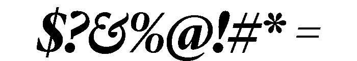 IvyMazarin Bold Italic Font OTHER CHARS