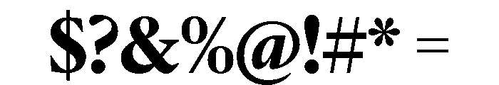 IvyMazarin Bold Font OTHER CHARS