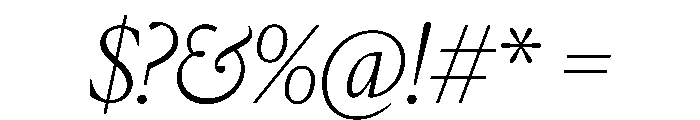 IvyMazarin Italic Font OTHER CHARS