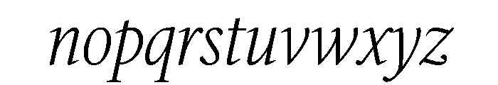 IvyMazarin Italic Font LOWERCASE