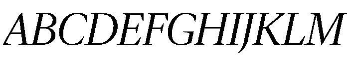 IvyMazarin Light Italic Font UPPERCASE
