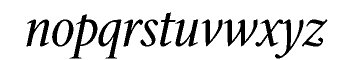 IvyMazarin Light Italic Font LOWERCASE