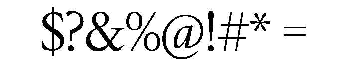 IvyMazarin Light Font OTHER CHARS