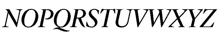 IvyMazarin Regular Italic Font UPPERCASE