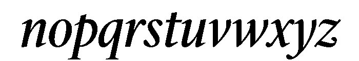 IvyMazarin Regular Italic Font LOWERCASE