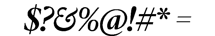 IvyMazarin Semi Bold Italic Font OTHER CHARS