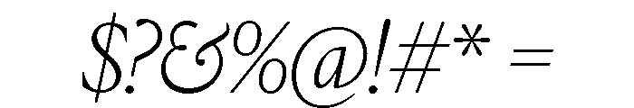 IvyMazarin Thin Italic Font OTHER CHARS