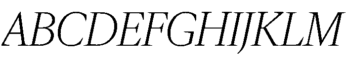 IvyMazarin Thin Italic Font UPPERCASE