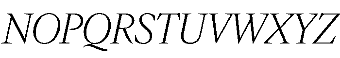 IvyMazarin Thin Italic Font UPPERCASE