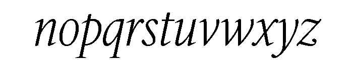IvyMazarin Thin Italic Font LOWERCASE