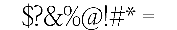 IvyMazarin Thin Font OTHER CHARS