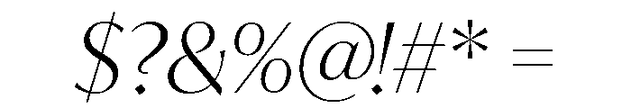 IvyMode Light Italic Font OTHER CHARS