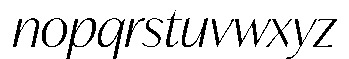 IvyMode Light Italic Font LOWERCASE