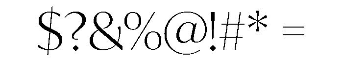 IvyMode Light Font OTHER CHARS