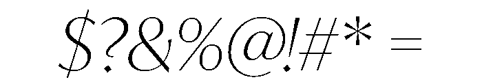 IvyMode Thin Italic Font OTHER CHARS