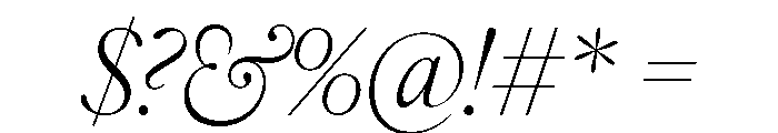 IvyOra Display Light Italic Font OTHER CHARS