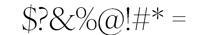 IvyOra Display Light Font OTHER CHARS