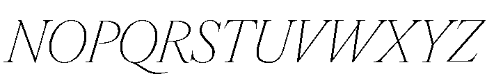 IvyOra Display Thin Italic Font UPPERCASE