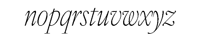 IvyOra Display Thin Italic Font LOWERCASE
