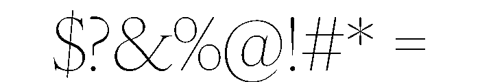 IvyOra Display Thin Font OTHER CHARS