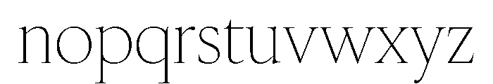 IvyOra Display Thin Font LOWERCASE