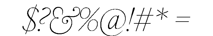 IvyOra Italic Font OTHER CHARS